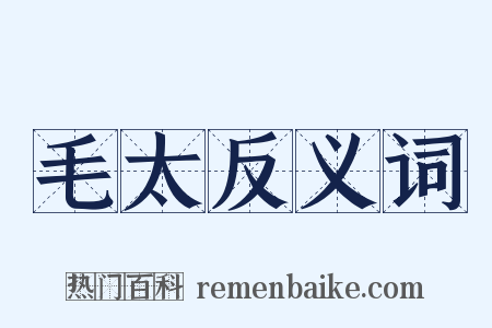 毛太反义词是什么意思的图片